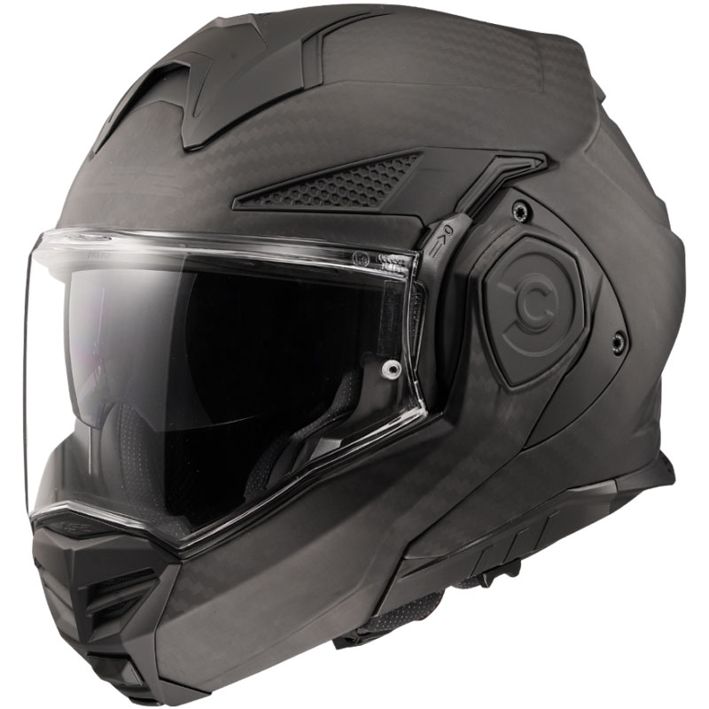 Preklápacia helma na motorku LS2 FF901 Advant X Solid Carbon matná čierna