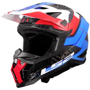 Motokrosová prilba LS2 MX703 X-Force Galuo bielo-červeno-modrá