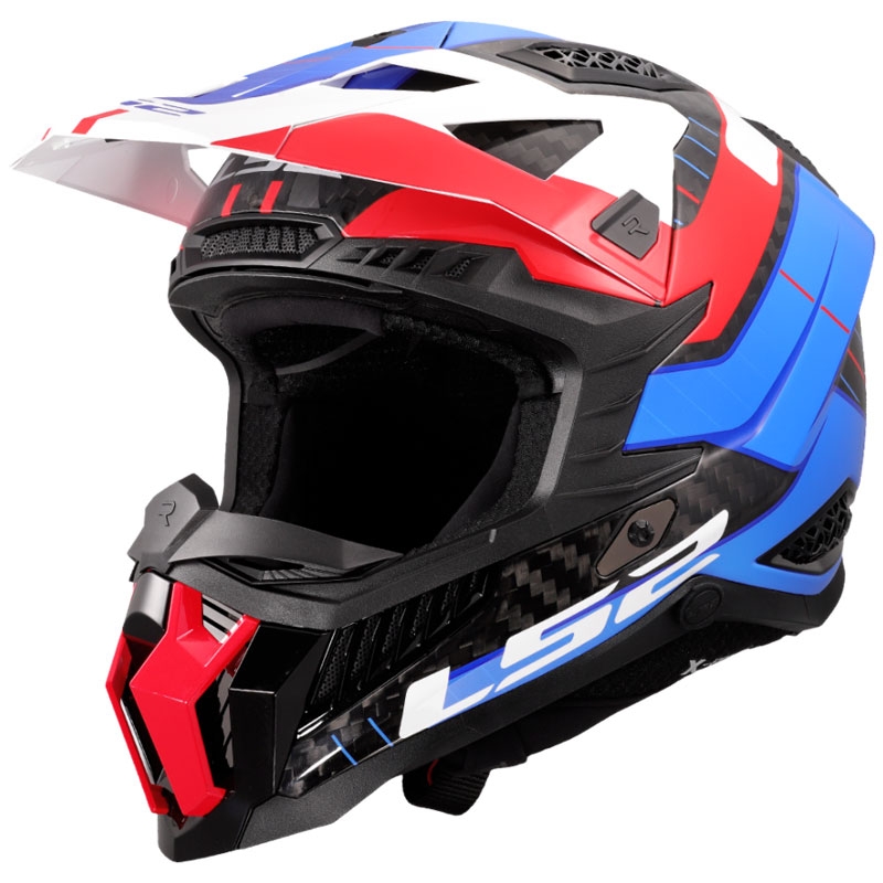 Motokrosová prilba LS2 MX703 X-Force Galuo bielo-červeno-modrá