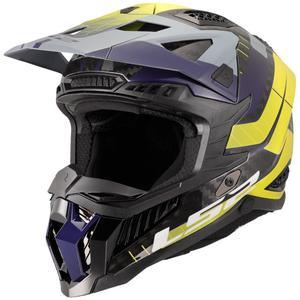 Motokrosová prilba LS2 MX703 X-Force Galuo šedo-fluo žltá