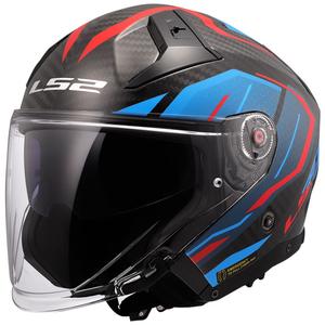 Otvorená prilba na motorku LS2 OF603 Infinity II C Urus modro-červená