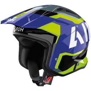 Trial helma na motorku Airoh TRR 2 Jupiter modro-žltá