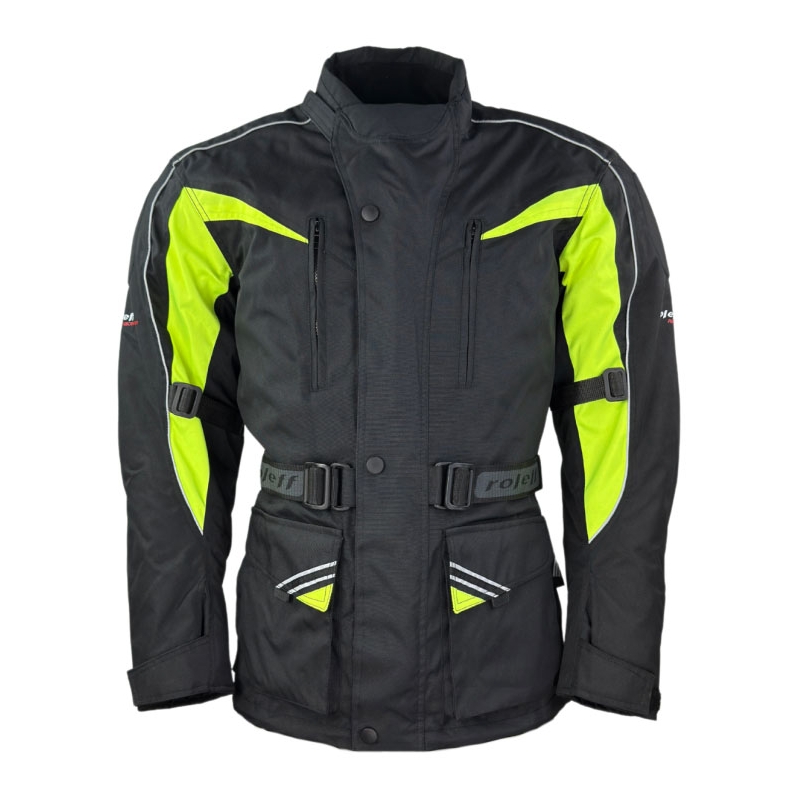 Bunda na motorku Roleff Kodra čierno-fluo žltá