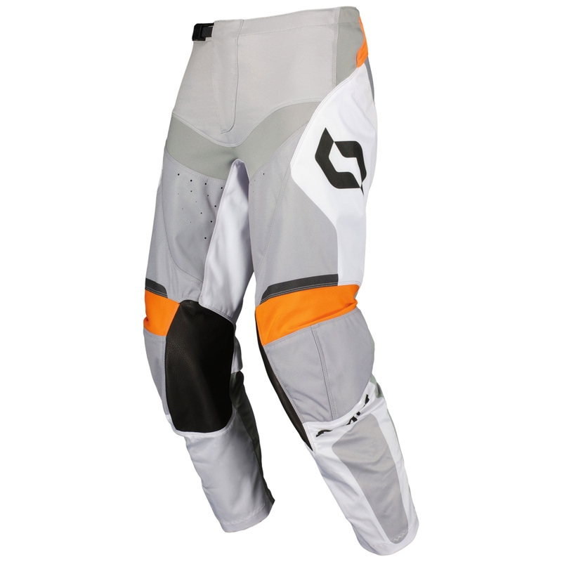 Motokrosové nohavice SCOTT EVO Race bielo-oranžové