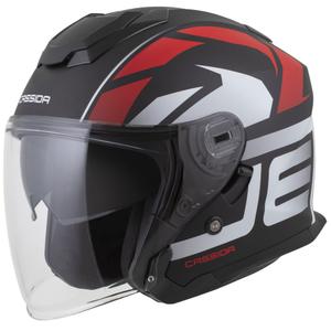 Otvorená prilba na motorku Cassida Jet Tech 2.0 RoTo matná čierno-červeno-biela