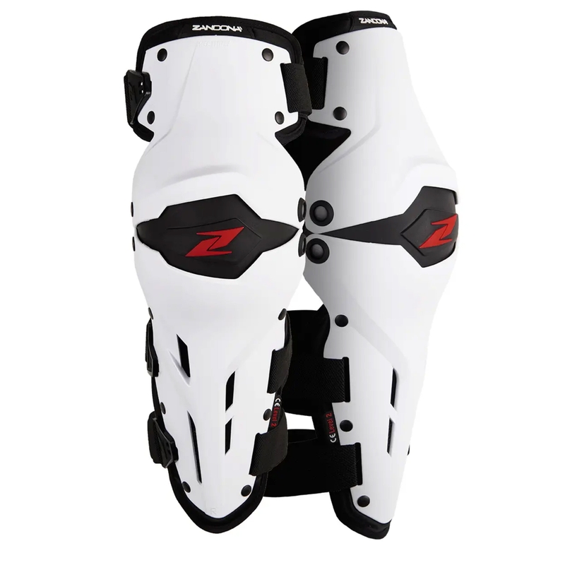 Kolenné chrániče na motorku Zandona X-Treme Kneeguard bielo-čierne
