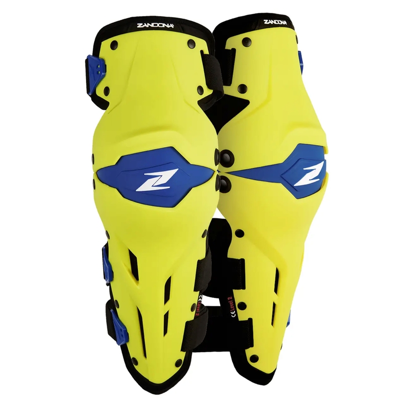 Kolenné chrániče na motorku Zandona X-Treme Kneeguard žlto-modré