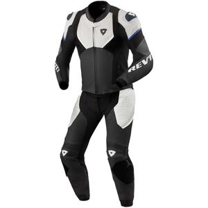 Kožená kombinéza Revit Beta 2 čierno-svetlo šedá