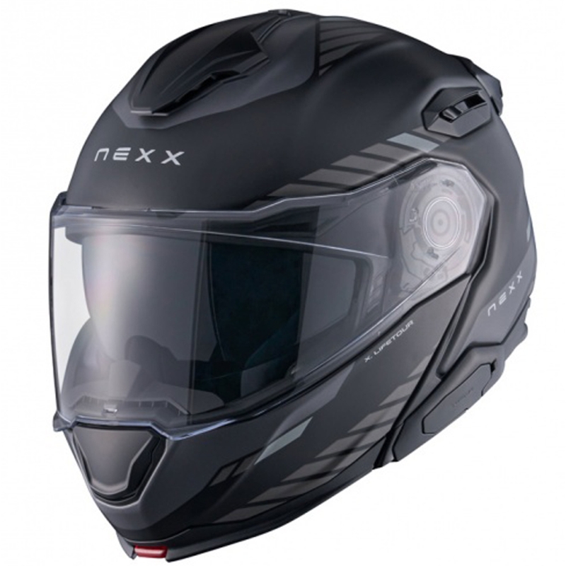 Vyklápacia helma na motorku Nexx X.Lifetour Globe matná čierno-šedá