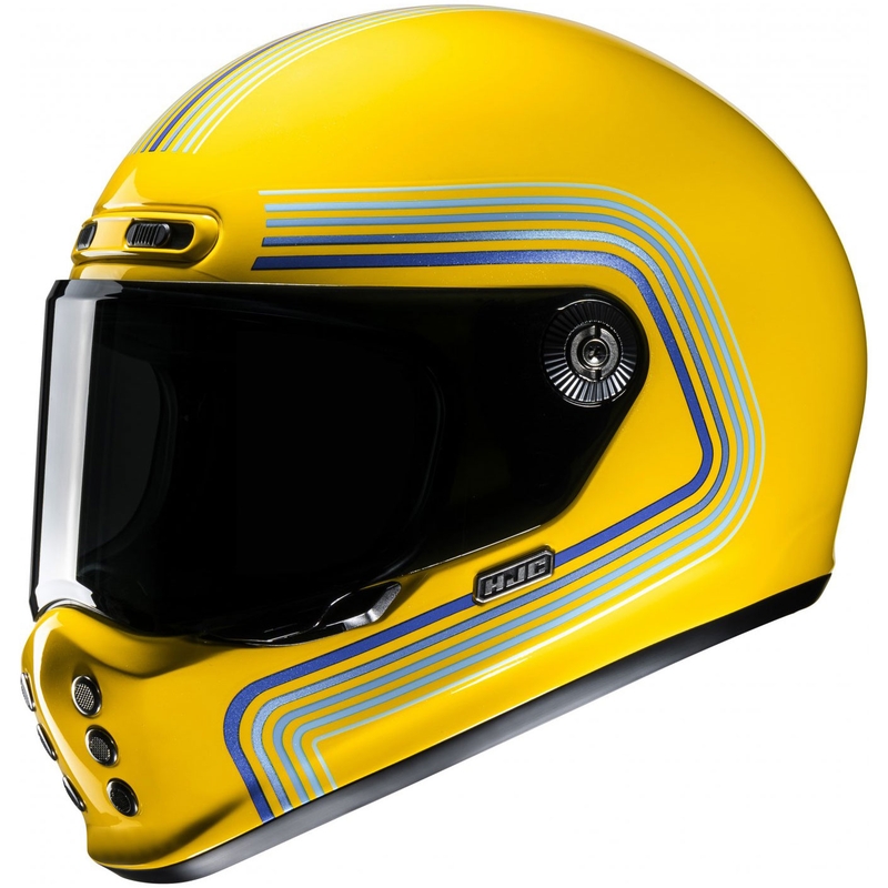 Integrálna prilba na motorku HJC V10 Foni MC3 žlto-modrá