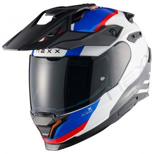 Enduro prilba na motorku NEXX Y.TRAVL Quest bielo-modro-červená