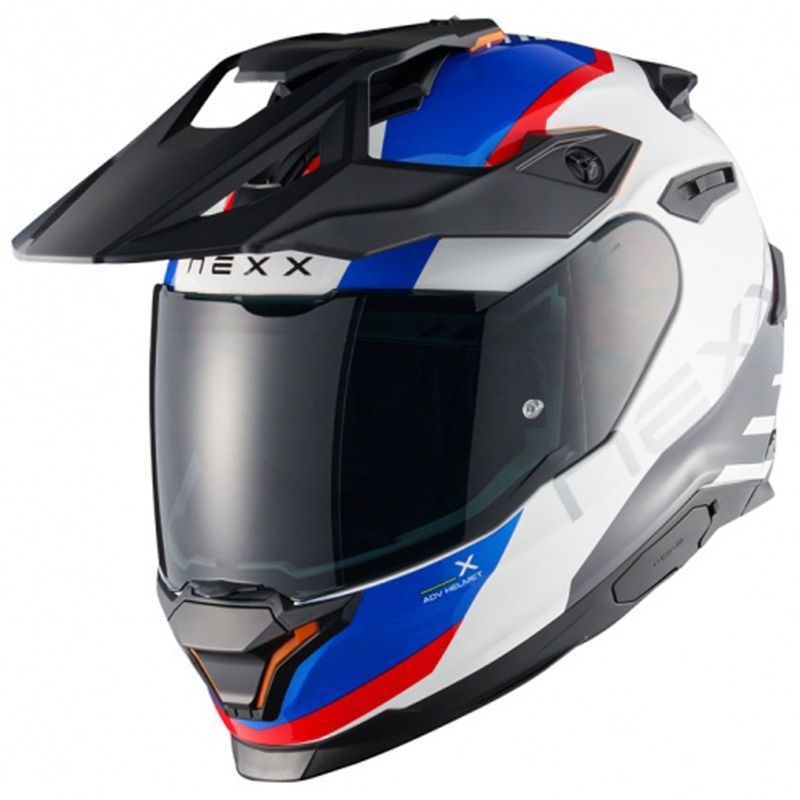 Enduro prilba na motorku NEXX Y.TRAVL Quest bielo-modro-červená