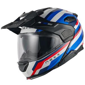 Výklopná prilba na motorku Nexx X.Lifecountry Westbound modro-červená