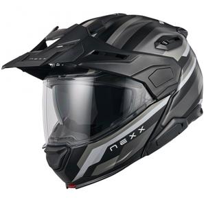 Výklopná prilba na motorku Nexx X.Lifecountry Westbound matná čierno-šedá