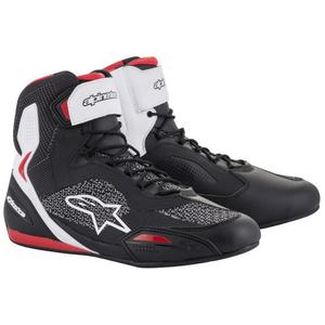 Topánky na motorku Alpinestars Faster 3 Rideknit čierno-bielo-červené