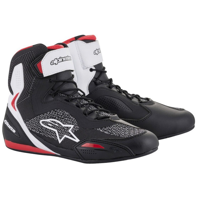 Topánky na motorku Alpinestars Faster 3 Rideknit čierno-bielo-červené