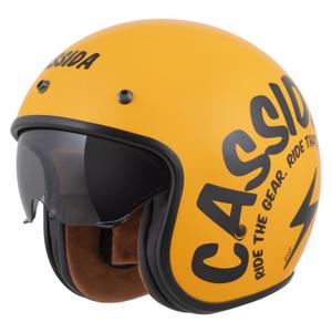Otvorená prilba na motoku Cassida Oxygen 2.0 Gear žlto-čierna