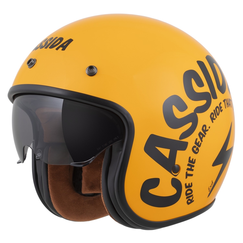 Otvorená prilba na motoku Cassida Oxygen 2.0 Gear žlto-čierna