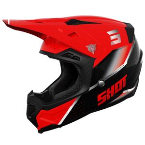 Motokrosová prilba Shot Core Honor červeno-čierno-perlová