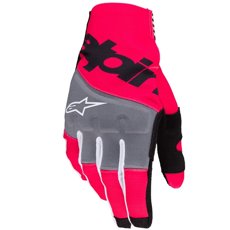 Motokrosové rukavice Alpinestars Techstar čierno-fluo ružové