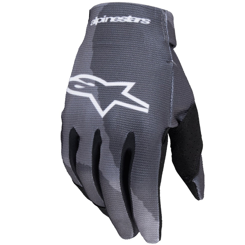 Detské rukavice na motorku Alpinestars Radar camo šedo-čierne