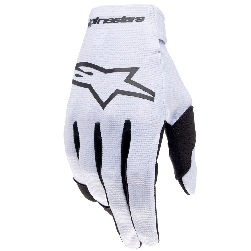 Detské motokrosové rukavice Alpinestars Radar svetlo šedo-čierne