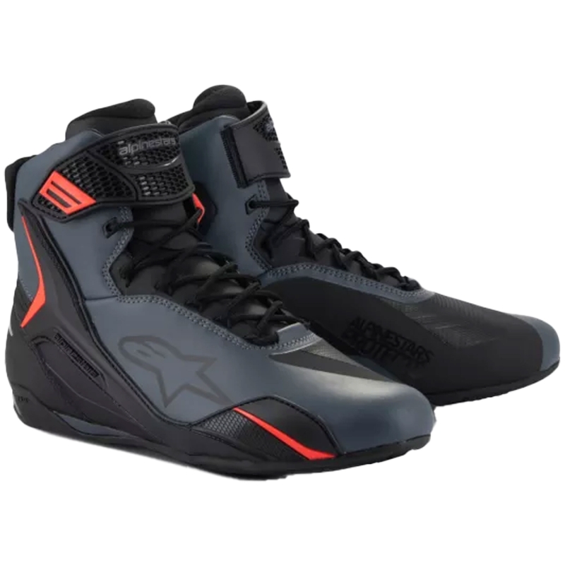 Topánky na motorku Alpinestars Faster-4 čierno-šedo-fluo červené