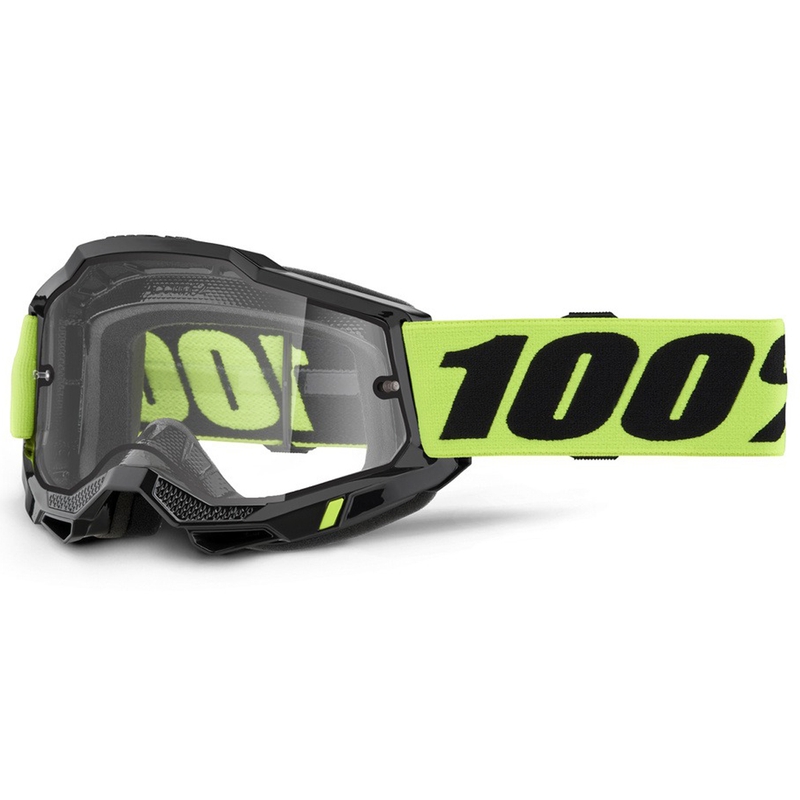 Motokrosové okuliare 100% ACCURI 2 Enduro žlté s dvojitým čírym plexi