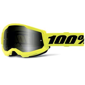Motokrosové okuliare 100% STRATA 2 Sand žlté s dvojitým dymovým plexi
