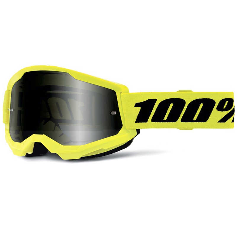 Motokrosové okuliare 100% ACCURI 2 Sand žlté s dvojitým dymovým plexi
