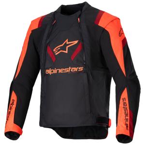 Bunda na motorku Alpinestars T-Stunt Air čierno-fluo červeno-červená