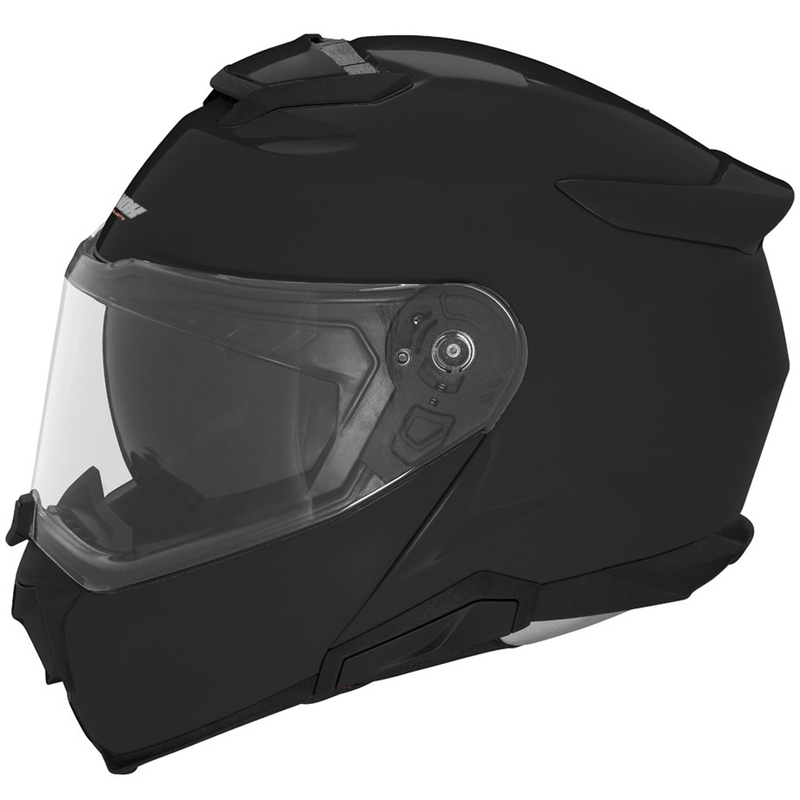 Vyklápacia helma na motorku NOX N967 lesklá čierna