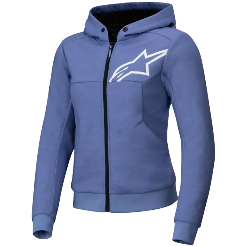 Dámska mikina na motorku Alpinestars Stella Chrome V2 Sport modrá