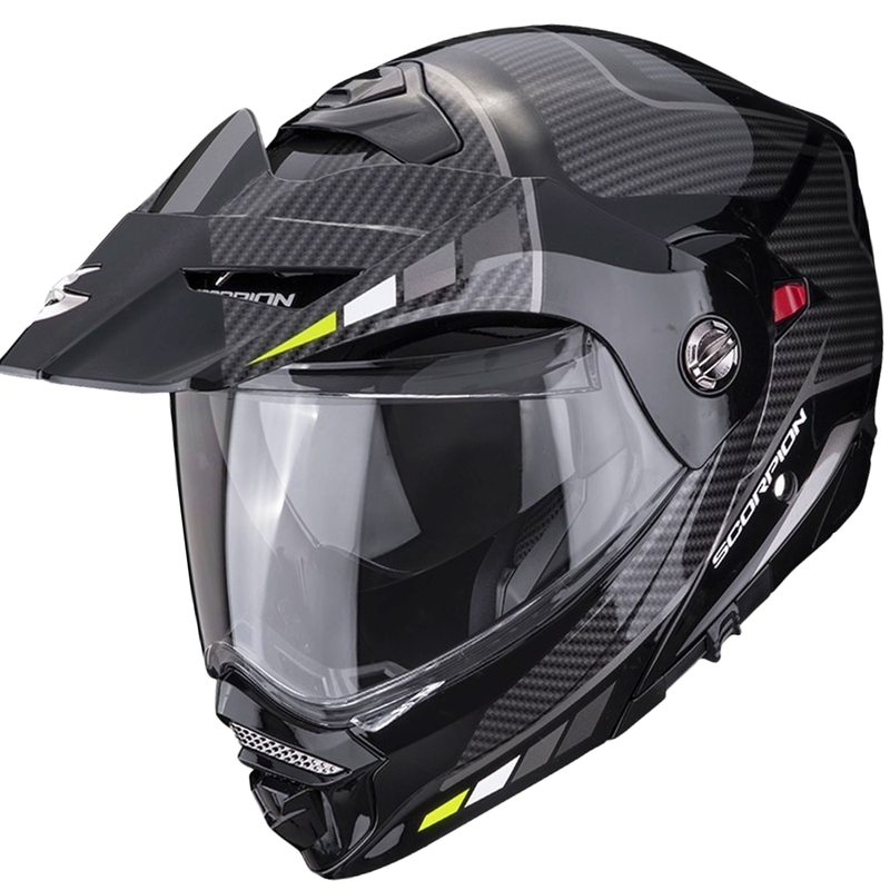 Prilba na motocykel SCORPION ADX-2 CAMINO čierno-strieborno-fluo žltá výpredaj