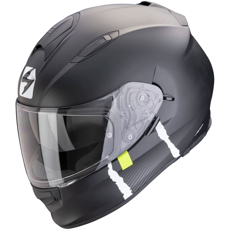 Integrálna helma na motorku Scorpion EXO-491 CODE matná čierno-strieborná výpredaj