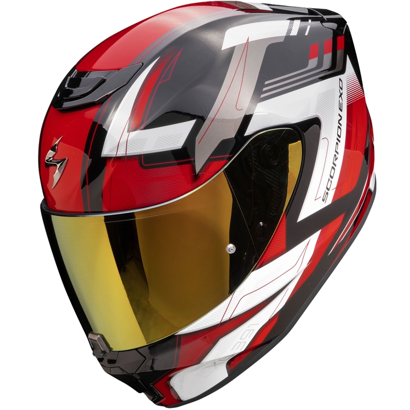Integrálna helma na motorku Scorpion EXO-391 Captor čierno-červená výpredaj