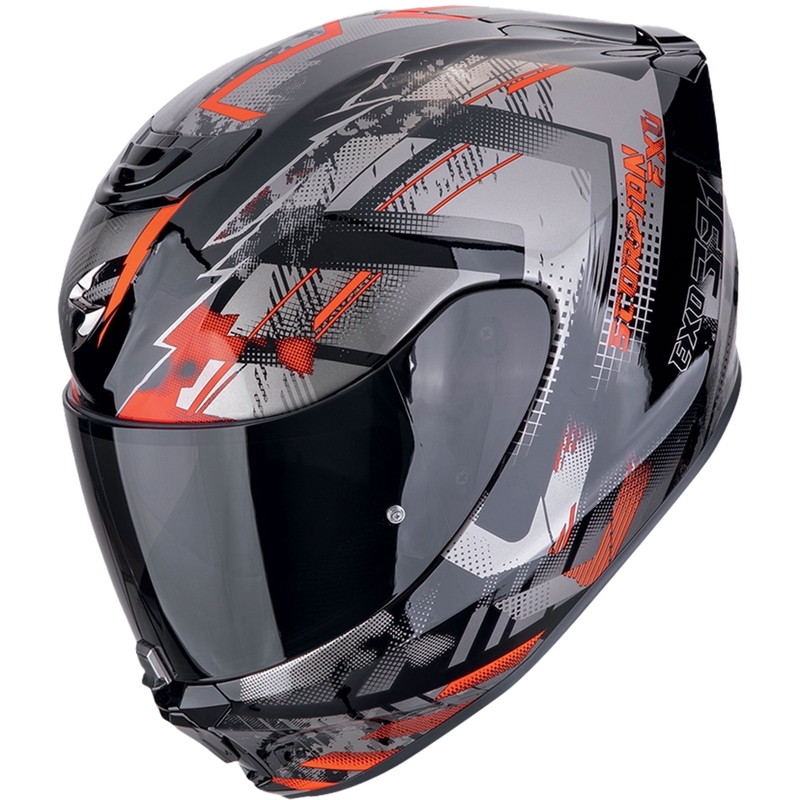 Integrálna prilba na motorku Scorpion EXO-391 CLUTTER čierno-červená