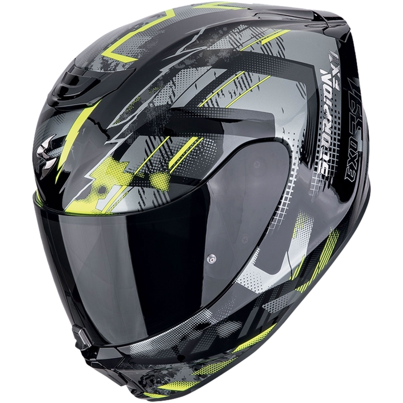 Integrálna prilba na motorku Scorpion EXO-391 CLUTTER čierno-fluo žltá