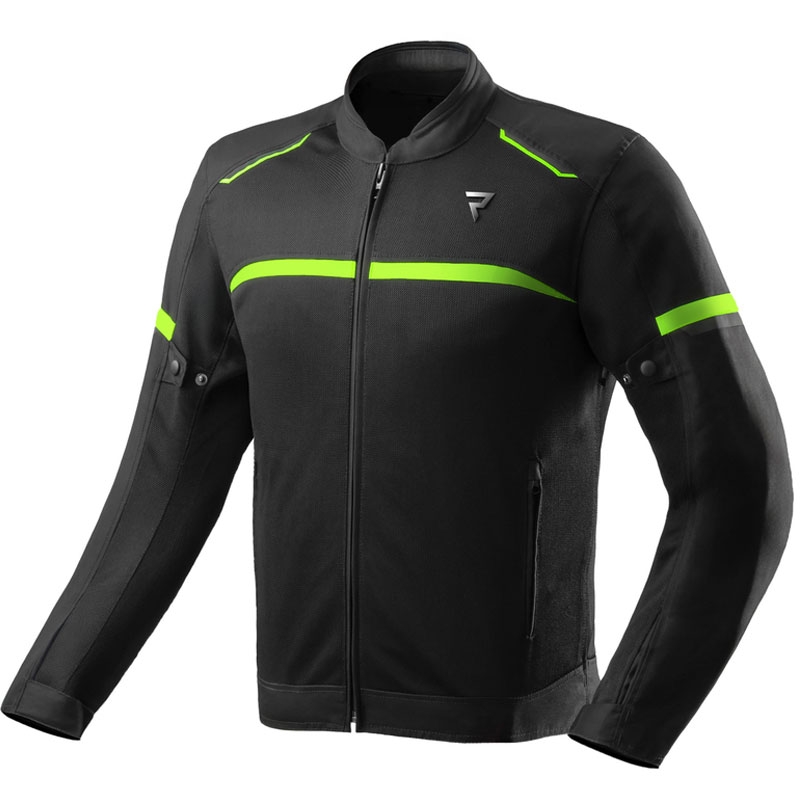 Bunda na motorku Rebelhorn Echo čierno-fluo žltá