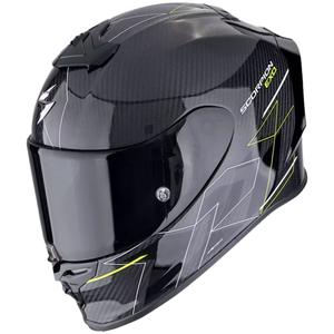 Integrálna prilba na motorku Scorpion EXO-R1 EVO CARBON AIR CYNERGY čierno-fluo žltá