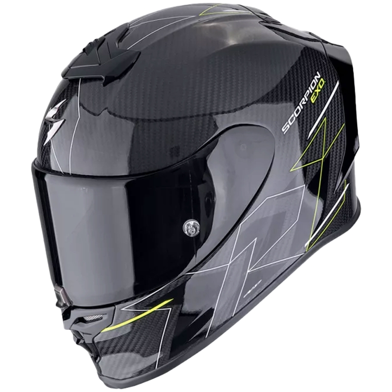 Integrálna prilba na motorku Scorpion EXO-R1 EVO CARBON AIR CYNERGY čierno-fluo žltá
