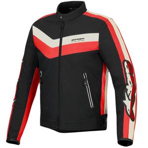Bunda na motorku Alpinestars T-Dyno Water Resistant čierno-červeno-béžová