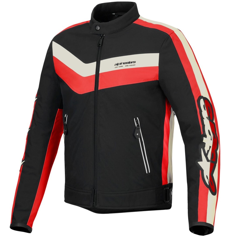 Bunda na motorku Alpinestars T-Dyno Water Resistant čierno-červeno-béžová