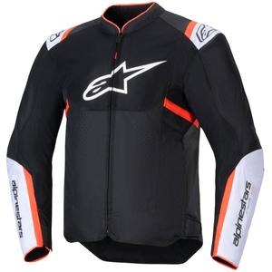 Bunda na motorku Alpinestars T-SPS Air V2 čierno-bielo-fluo červená