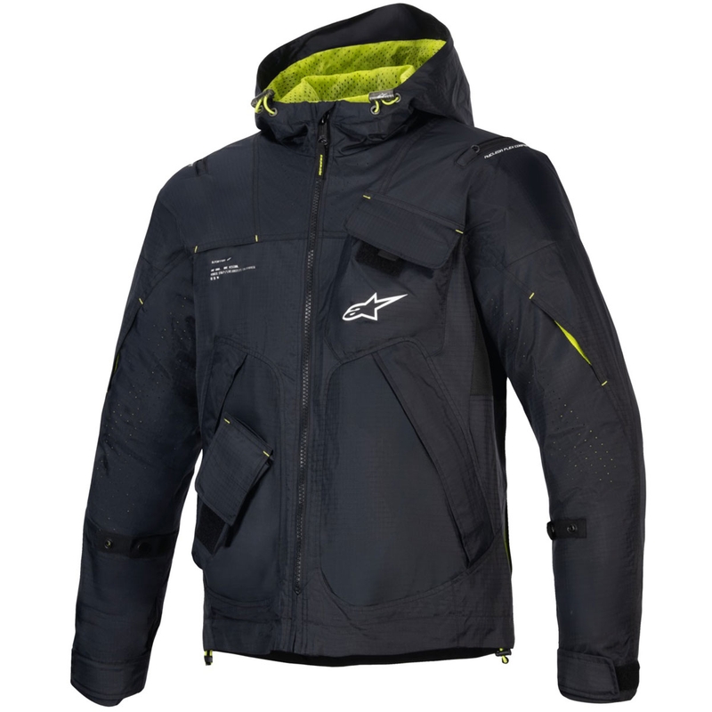 Bunda na motorku Alpinestars MOGRESS AIR čierno-limetkovo-biela
