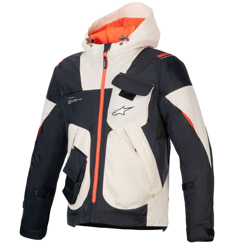 Bunda na motorku Alpinestars MOGRESS AIR čierno-mandľovo-oranžová