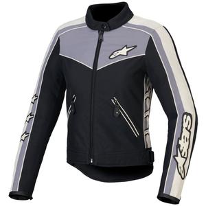 Dámska bunda na motorku Alpinestars Stella T-Dyno Water Resistant čierno-tmavo šedo-šedo-béžová