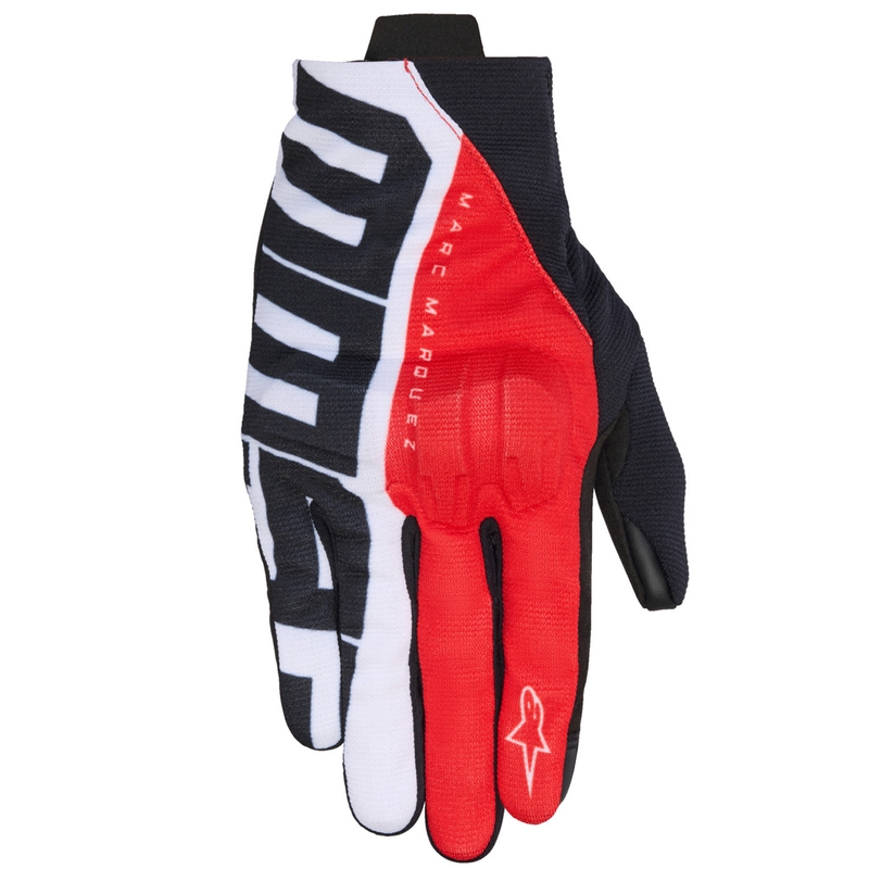 Rukavice na motorku Alpinestars Reef V2 MM93 kolekcia kolekcia červeno-bielo-čierne