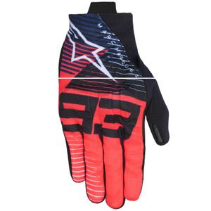Rukavice na motorku Alpinestars Reef V2 MM93 kolekcia kolekcia fluo červeno-modro-biele