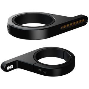 Blinkre na rúrky prednej vidlice Oxford DarkTurner čierne